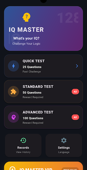 IQ Master - Brain Test & Logic Screenshot 0