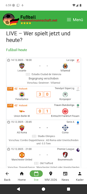 Fussball News & Live: WM 2026 Screenshot 3