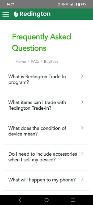 Redington Trade-In Screenshot 1