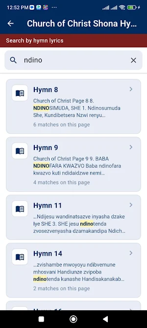 Church of Christ Shona Hymns Screenshot 3