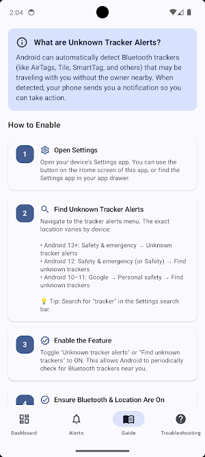 Tracker Safety: Alert & Scan Screenshot 3