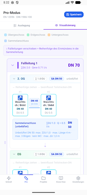 Abwasserdimensionierung Screenshot 3