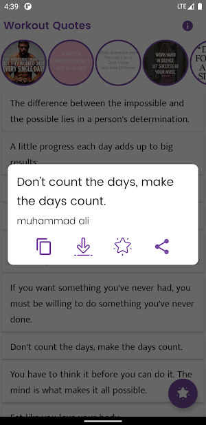 Workout Quotes and Sayings Screenshot 1