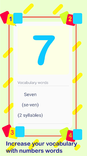 Numbers learning cards Screenshot 3