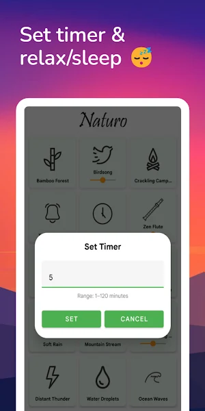Naturo: Sleep & Nature Sounds Screenshot 2
