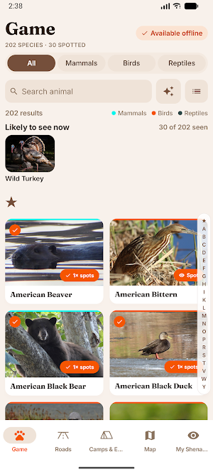 Shenandoah Safari Guide & Map Screenshot 1