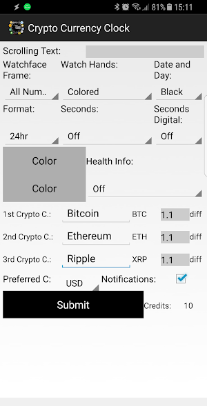 Crypto Currency Clock for Gear S2/S3 Screenshot 0