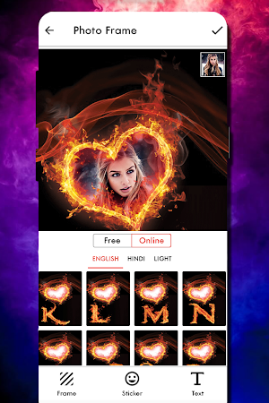 Fire Text Photo Frame Screenshot 3