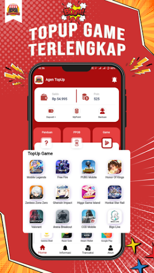 Agen TopUp Game & Pulsa Murah Screenshot 1