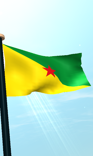 French Guiana Flag 3D Free Screenshot 3