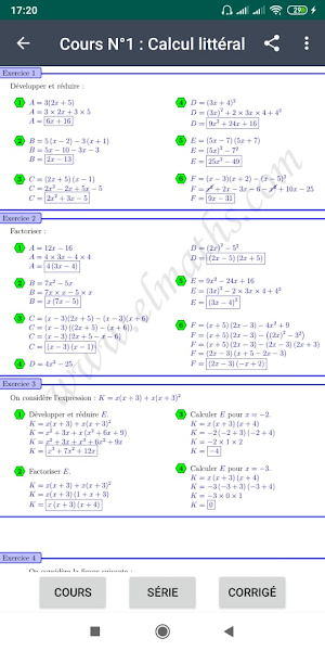 cours de maths 2eme année collège en français Screenshot 3
