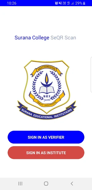Surana College SeQR Scan Screenshot 0