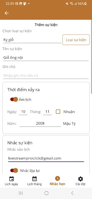 Nhắc Ngày Giỗ Screenshot 3