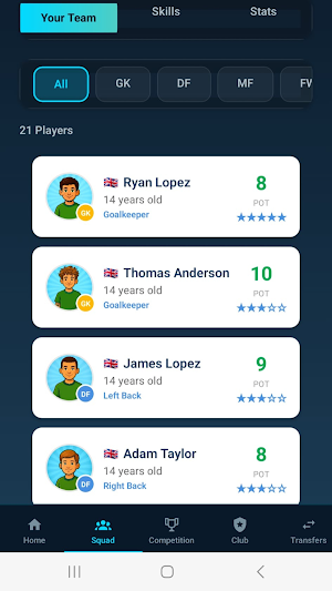 Cantera Football Manager Screenshot 1