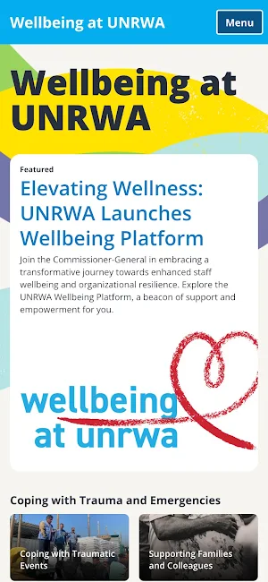 UNRWA Wellbeing Screenshot 0