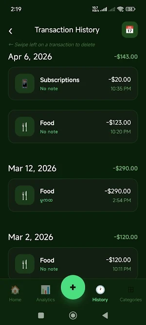 ExpenseTracker Screenshot 3