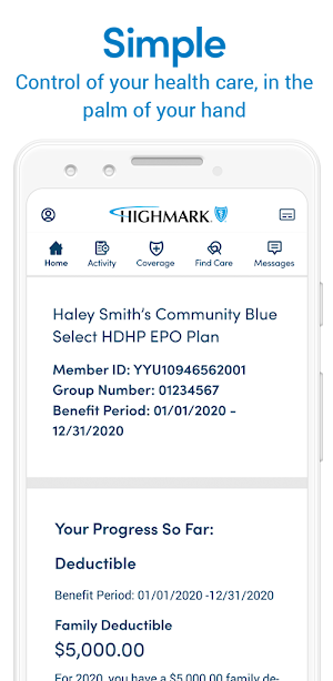 Highmark Plan Screenshot 0