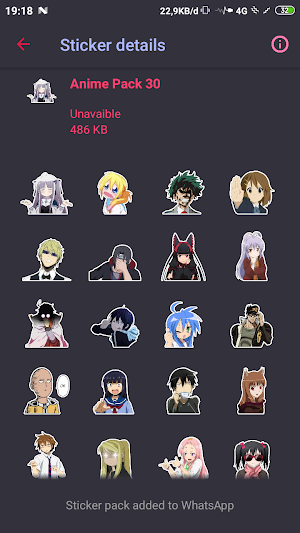 Anime Sticker For Whatsapps screenshot 5