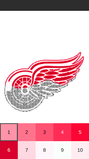 Ice Hockey Logo Draw By Number:Ice Hockey Coloring Screenshot 0