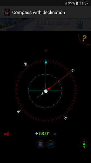 Compass with declination Screenshot 0