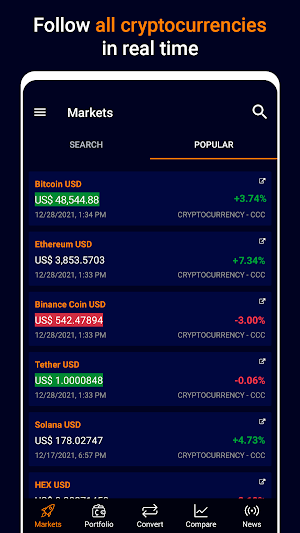 InvestCrypto: Prices & Charts Screenshot 0