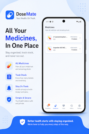 DoseMate Pill & Health Tracker Screenshot 2