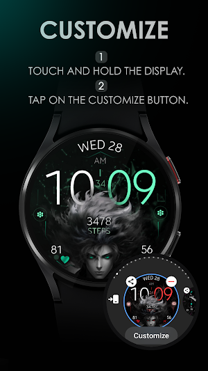 Anime v2 animated watch face Screenshot 3