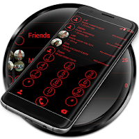 Dialer Theme Circle Black Red