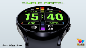 Simple Digital Neu Watch Face Screenshot 3