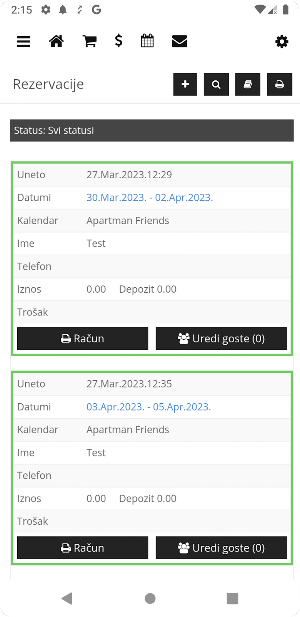 GORG - rezervacioni sistem Screenshot 3