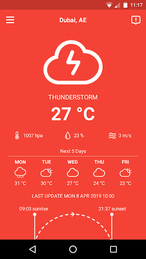 Weather Widget & Forecast Screenshot 2