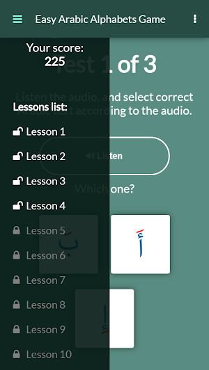 Easy Arabic Alphabets Game Screenshot 3