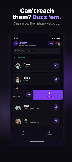 Zyng - Live Walkie Talkie Screenshot 2