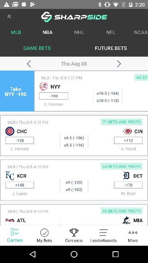SharpSide - The Sports Betting Community Screenshot 1