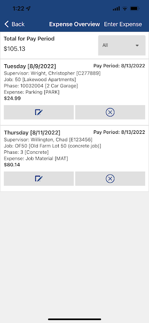 Job Cost Inc Time Card App Screenshot 3