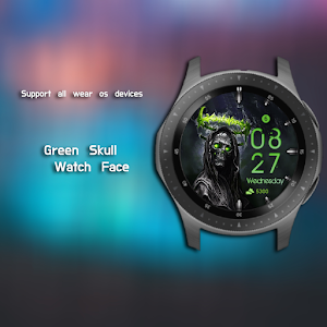 Green Skull Watch Face Screenshot 0