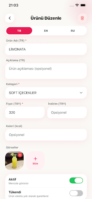 Menu1 Screenshot 2