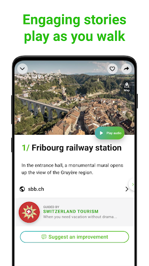 Fribourg Tour Guide:SmartGuide Screenshot 1