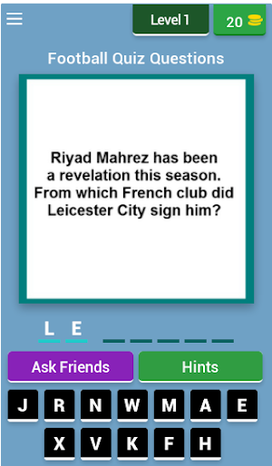 Football Quiz‏ - Questions Screenshot 0