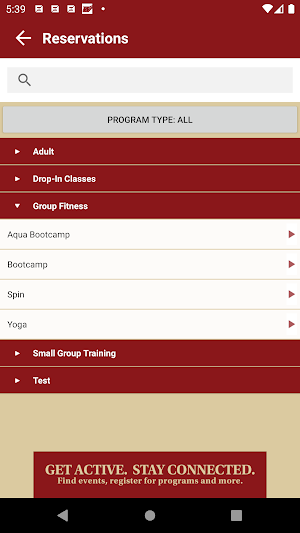 Boston College Campus Rec Screenshot 2