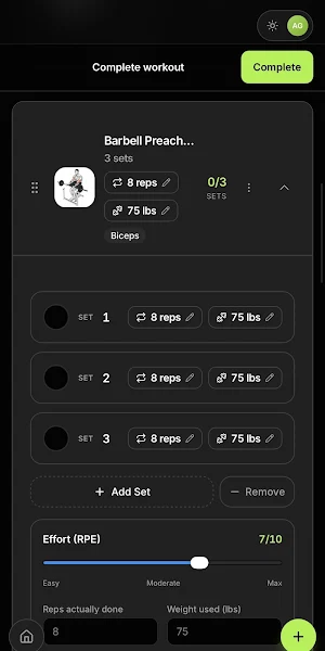 Liftonix: Gym & Sports Tracker Screenshot 2