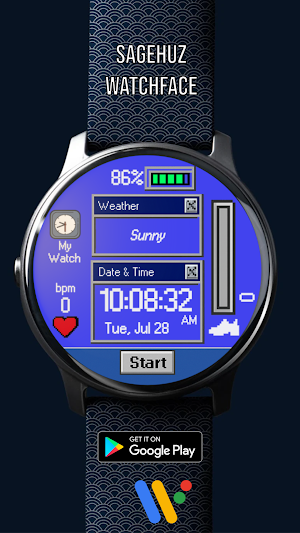 Sagehuz Retro A025 Watch face Screenshot 2
