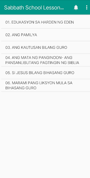 Tagalog Sabbath School Lesson Screenshot 0