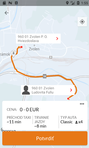 Vip Taxi Zvolen Screenshot 0
