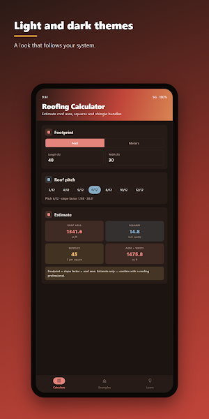 Roofing Calculator Screenshot 3