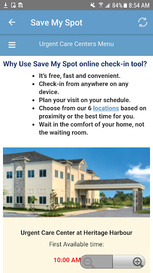 SMH Urgent Care Screenshot 1