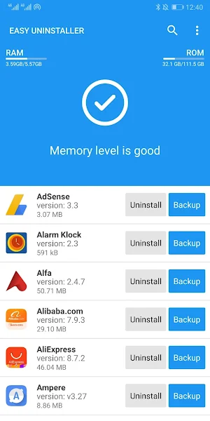 Easy Uninstaller - App Cleaner - Backup & Restore Screenshot 3