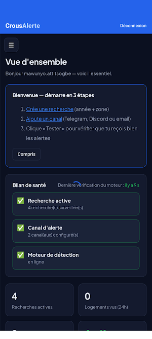 CrousAlerte Screenshot 1