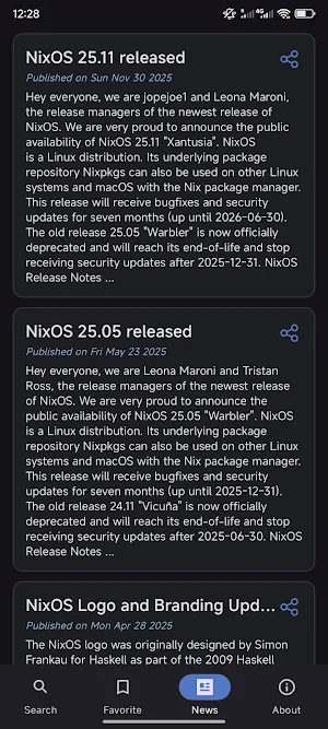 NixOS Search Screenshot 2