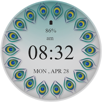 Peacock Feather Watch Face